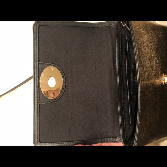 Authentic COACH metallic gold leather crossbody - Picture 6 of 8